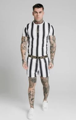 SikSilk Black Stripe Standard Swim Short -Style Zone Shop SS 16294 4