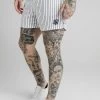 SikSilk White Stripe Elasticated Swim Short -Style Zone Shop SS 16822 1
