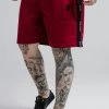 SikSilk Shadow Loose Fit Shorts - Deep Red & Black -Style Zone Shop SS 17392 1