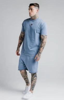 SikSilk Relaxed Shorts - Washed Blue -Style Zone Shop SS 17422 4
