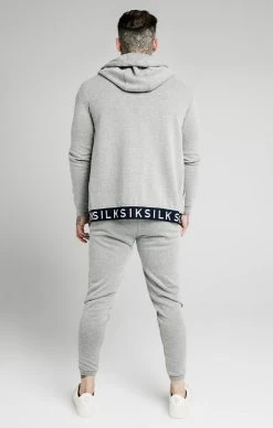 SikSilk Elastic Jacquard Zip Through Hoodie – Grey 11 SikSilk Elastic Jacquard Zip Through Hoodie – Grey -Style Zone Shop SS 17554 5