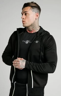 SikSilk Black Fade Zip-Thru Hoodie
