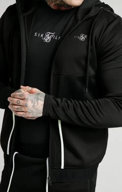SikSilk Black Fade Zip-Thru Hoodie -Style Zone Shop SS 17963 4