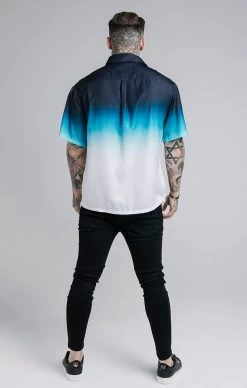 SikSilk Navy Fade Resort Shirt -Style Zone Shop SS 18510 5