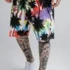 SikSilk Palm Tie Dye Shorts - Black -Style Zone Shop SS 18523 1