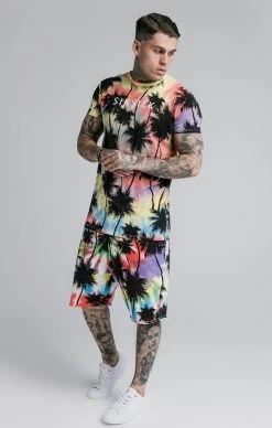 SikSilk Palm Tie Dye Shorts - Black -Style Zone Shop SS 18523 4