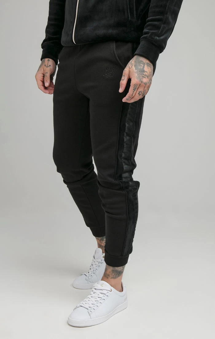 SikSilk Black Opulent Taped Cuffed Pant 6 SikSilk Black Opulent Taped Cuffed Pant - Image 4
