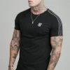 SikSilk Black Muscle Fit T-Shirt