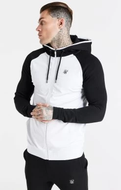 SikSilk White Surface Zip Through Hoodie