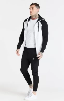 SikSilk White Surface Zip Through Hoodie -Style Zone Shop SS 18713 4 2cf26fed 91aa 4006 bab7 f1a9ccff3cfd