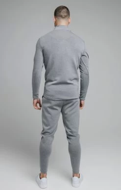 SikSilk Grey Marl Quarter Zip Sport Top -Style Zone Shop SS 18737 007 13df9796 586f 410e 8183 d84a0af81a06