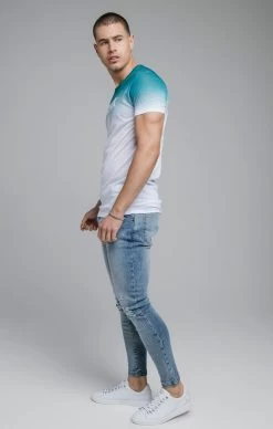 SikSilk Teal Embroidered Muscle Fit T-Shirt -Style Zone Shop SS 18807 20SS 19655 003 e455b325 020b 450b ba51 64fd4b85ddc0