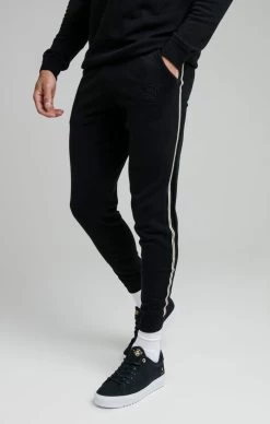 SikSilk Black Infinity Panelled Pant