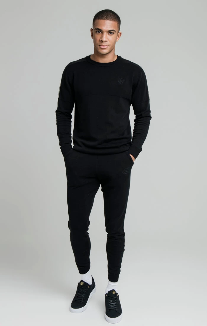 SikSilk Black Infinity Panelled Pant 6 SikSilk Black Infinity Panelled Pant - Image 4