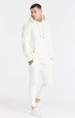 SikSilk Ecru Half And Half Overhead Hoodie -Style Zone Shop SS 18874 3A