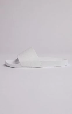 SikSilk White Debossed Pool Slide -Style Zone Shop SS 18969 5