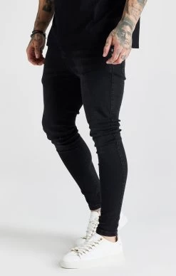 SikSilk Black Washed Essential Skinny Jean
