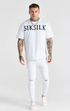 SikSilk White Essential Distressed Skinny Jean -Style Zone Shop SS 19351 3