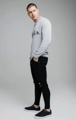 SikSilk Grey Knitted Sweatshirt -Style Zone Shop SS 19446 002 8419019f 78a5 4538 bc84 acf42405a5dc
