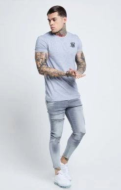 SikSilk Grey Essential Distressed Skinny Jean -Style Zone Shop SS 19550 4