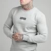 SikSilk Grey Marl Embossed Print Sweatshirt -Style Zone Shop SS 19676 SS 19180 006 924d684d 138b 4301 83c6 3394fecdfc38