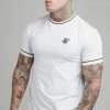 SikSilk Imperial Retro Rib Gym Tee - White & Black -Style Zone Shop SS 19756 1 1656a09e 62fb 4c72 85f3 9f8db97186a9