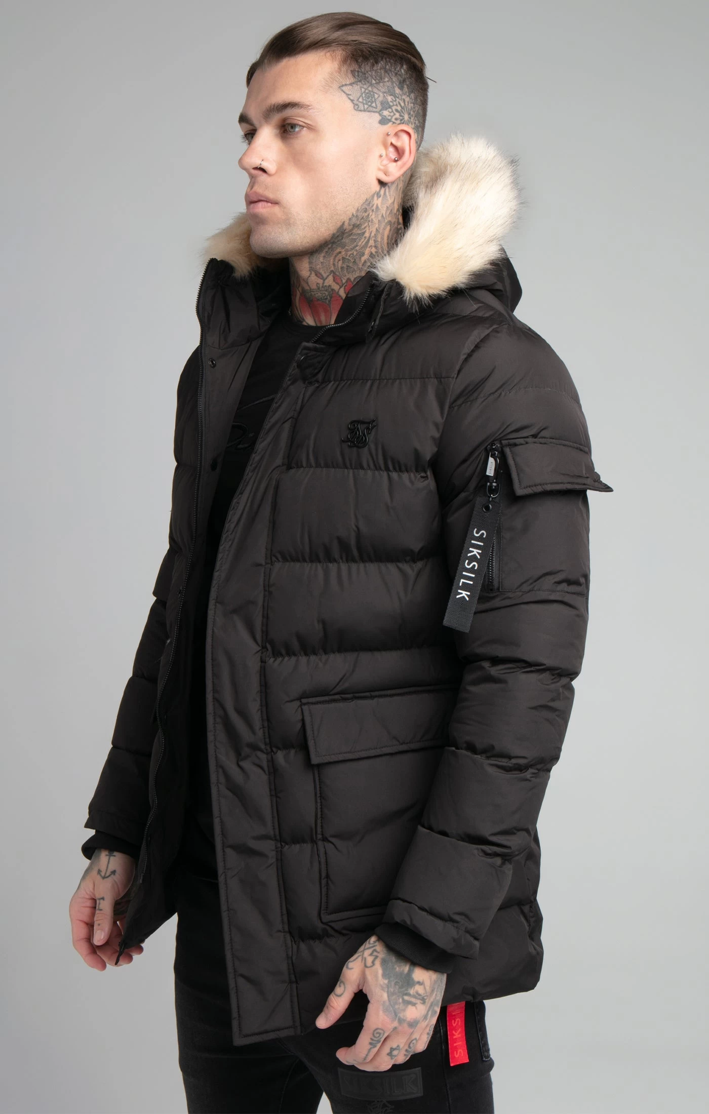 SikSilk Black Expedition Parka 3 SikSilk Black Expedition Parka
