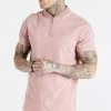 SikSilk Dusty Pink Smart Baseball Collar T-Shirt -Style Zone Shop SS 19858 1 7dcd6e1e 9548 49e2 9773 3f4e08ec1d17