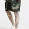 SikSilk Green Camo Cargo Short -Style Zone Shop SS 19884 1