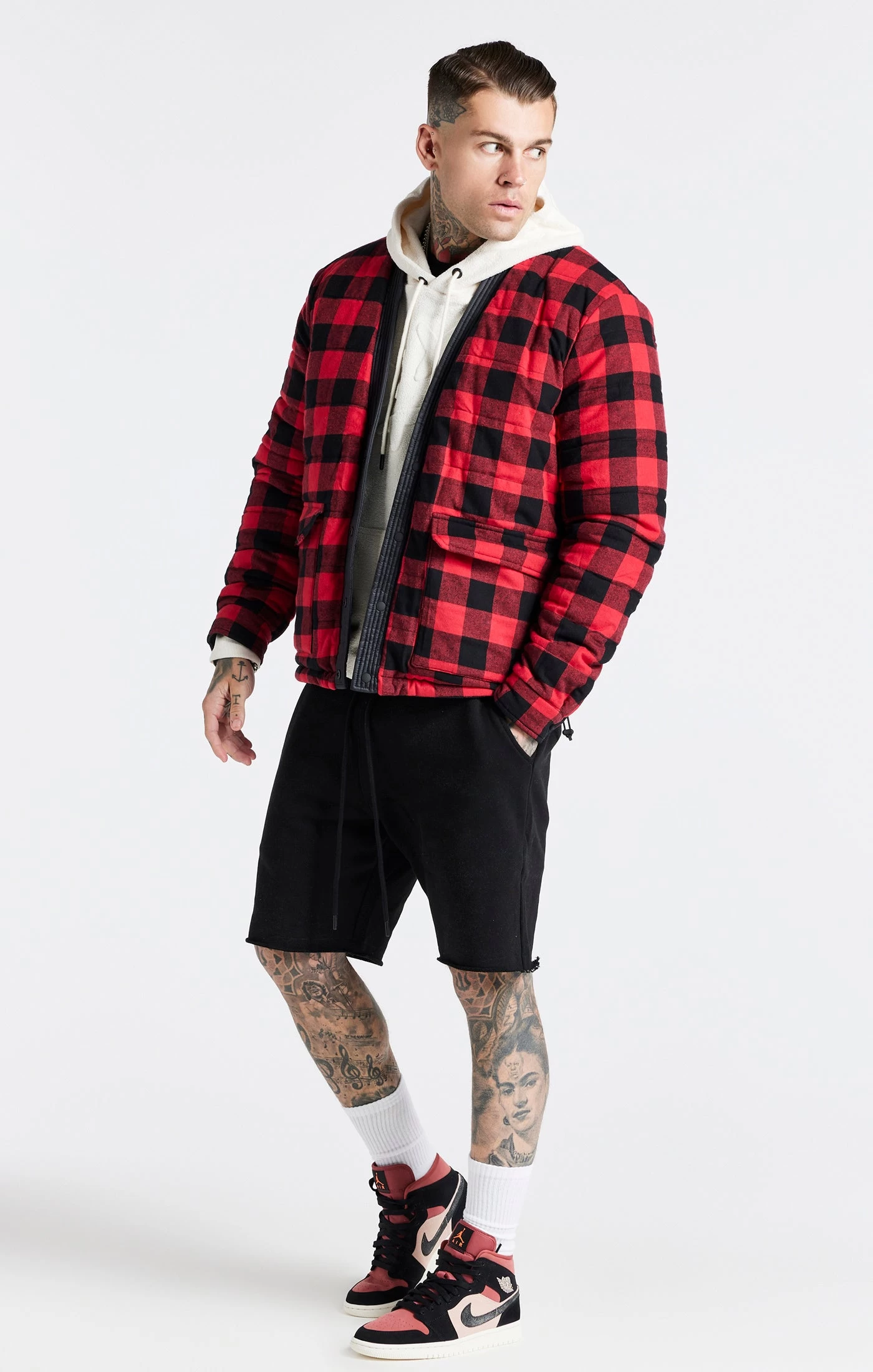 Steve Aoki X SikSilk Red Check Reversible Bomber 4 Steve Aoki X SikSilk Red Check Reversible Bomber - Image 2