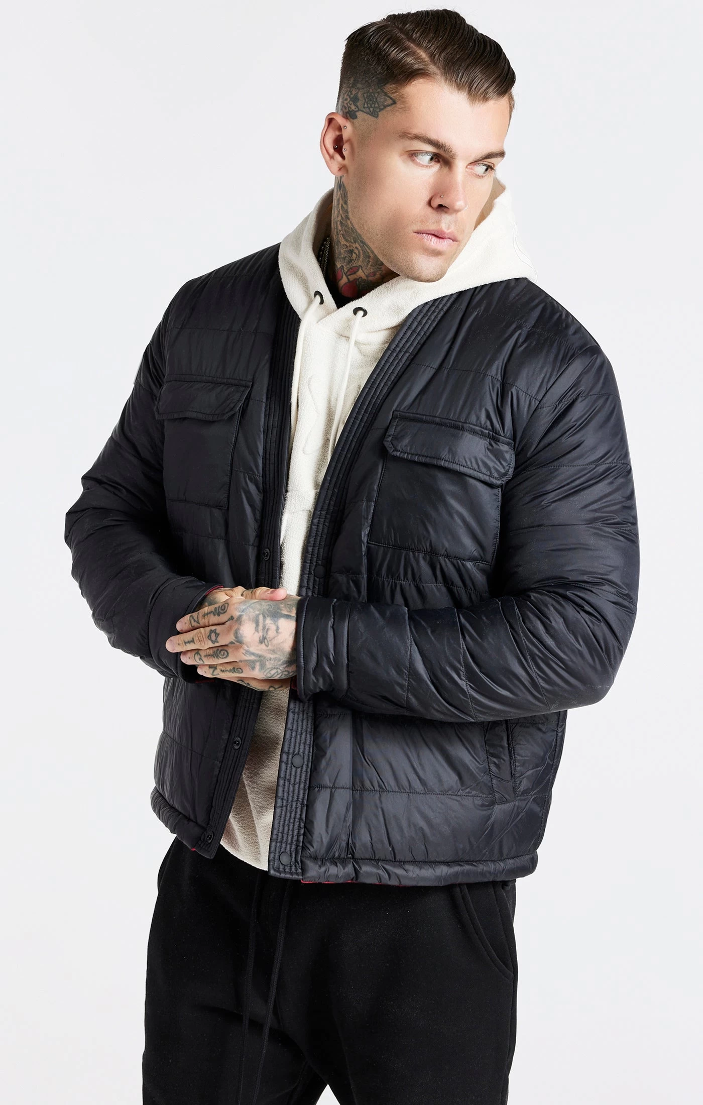 Steve Aoki X SikSilk Red Check Reversible Bomber 5 Steve Aoki X SikSilk Red Check Reversible Bomber - Image 3