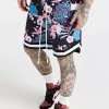 SikSilk X Steve Aoki Mesh Baseball Short - Navy Pink & White -Style Zone Shop SS 19967 1 0b48c762 e0ce 4d95 a460 cf9a4d4ab66b