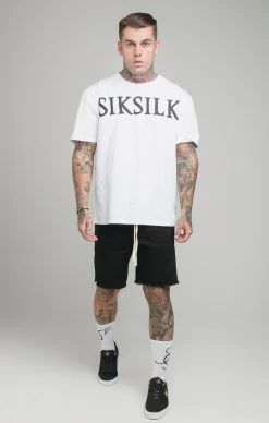 SikSilk Black Raw Hem Relaxed Denim Short -Style Zone Shop SS 20079 3 affc32aa 9fb1 45c4 8fe6 9e53f1a52b23