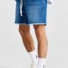 SikSilk Blue Raw Hem Relaxed Denim Short -Style Zone Shop SS 20080 1