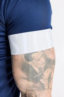 SikSilk Navy Elastic Cuff T-Shirt -Style Zone Shop SS 20099 20SS 20097 021 a9c0e3dd 3605 4a91 9032 fad772e86f38