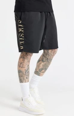 SikSilk Black Long Swim Short