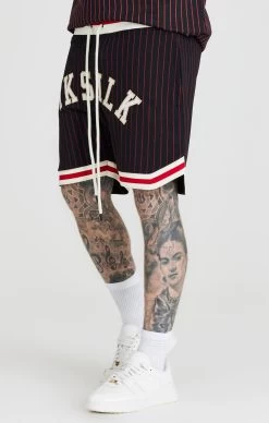 SikSilk Black Retro Classic Basketball Short