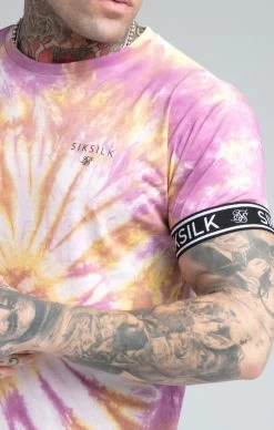 SikSilk Pink Tie Dye Elastic Cuff T-Shirt 8 SikSilk Pink Tie Dye Elastic Cuff T-Shirt -Style Zone Shop SS 20253 2 a35131a9 fa24 428a 9563 a4fbfa8922f0
