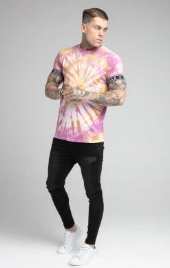 SikSilk Pink Tie Dye Elastic Cuff T-Shirt 10 SikSilk Pink Tie Dye Elastic Cuff T-Shirt -Style Zone Shop SS 20253 4 4d18626a 47db 466e a396 44f655bef6ed