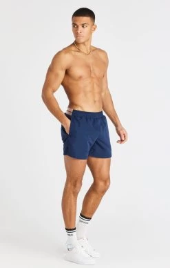 SikSilk Navy Embroidered Logo Short -Style Zone Shop SS 20349 006 49c2f29e 9c84 4660 af97 fd2ca546c4c0