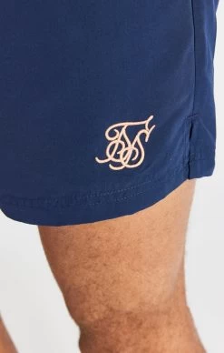 SikSilk Navy Embroidered Logo Short -Style Zone Shop SS 20349 012 42e6eb3f 5d40 44e8 a88d 6ef25c3869e7