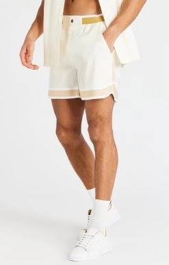 SikSilk Cream Taped Smart Short