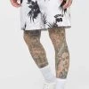 SikSilk Ecru Floral Swim Short