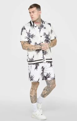 SikSilk Ecru Floral Swim Short -Style Zone Shop SS 20435 3