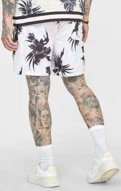 SikSilk Ecru Floral Swim Short -Style Zone Shop SS 20435 4