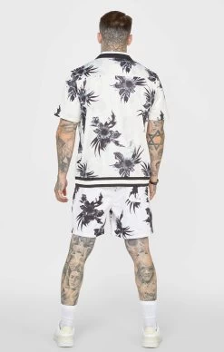 SikSilk Ecru Floral Swim Short -Style Zone Shop SS 20435 5