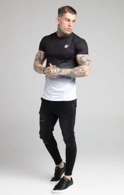 SikSilk Black Fade T-Shirt -Style Zone Shop SS 20479 4 99be8953 38ed 4f89 a455 a5cede94c6bf