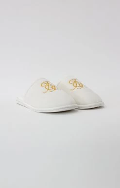 SikSilk White Slipper With Embroidered Logo -Style Zone Shop SS 20504 4 b4375bb3 ec3b 42dd ae57 734244a67390