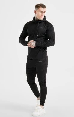 SikSilk Black Sports Zip Through Hoodie -Style Zone Shop SS 20508 3A