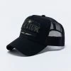 SikSilk Black Applique Patch Mesh Trucker Cap -Style Zone Shop SS 20606 1